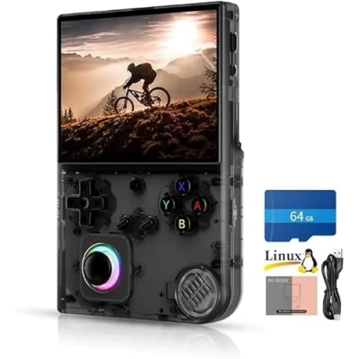 Image of RG40XXV Retro Handheld Game Console , 4.0 Inch IPS Screen Linux System Built in 64G TF Card 5528 Games Support TV Output 5G WIFI Bluetooth 4.2 (Black)