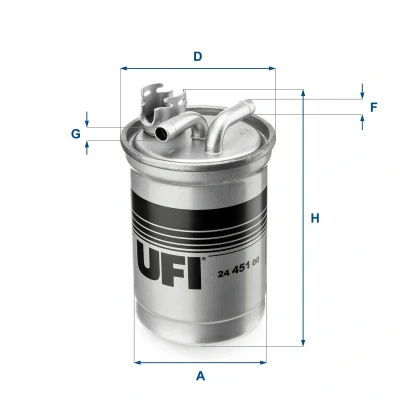 Image of 8E0127401, 8E0127401D, 8E0127435A Fuel Filter UFI 24.451.00 Insert AUDI: A6 C6 Avant, Saloon, A4 B7 Saloon