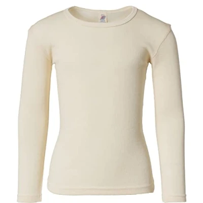 Image of Engel Children&#039;s Long Sleeved Undershirt Wool Silk, Size 92 176, 6 Colours White 18 24 months