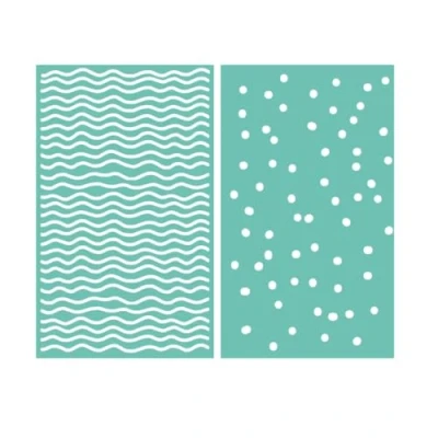 Image of Craftelier Set of 2 Mini Embossing Folders Summer Texture for Scrapbooking and Crafts Compatible with Sizzix Big Shot, Minty Cut, Evolution, Revolution 3&quot; x 5&quot;