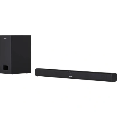 Image of SHARP HT SBW110 2.1 Soundbar, 180W Slim Wireless Bluetooth Soundbar with Wired Subwoofer for TV HDMI ARC /CEC, Aux and Digital Optical In, Wall Mount or Table Top Sound Bar Black