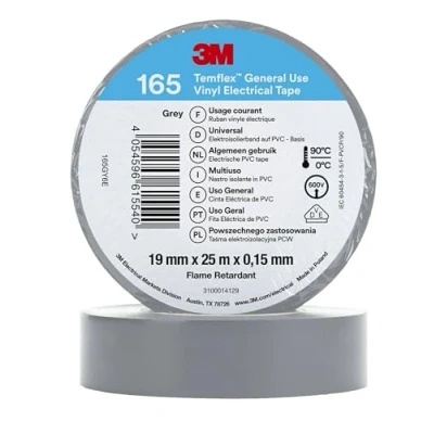 Image of 3M Temflex™ 165 165GY6E Insulation Tape Grey (L x W) 25 m 19 mm Pack of 1
