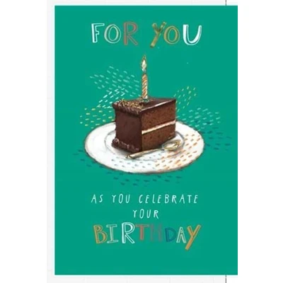 Image of Hallmark Open Birthday Card for You as Celebrate Chocolate Cake Design