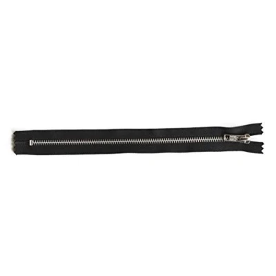 Image of YKK Closed End Metal Silver Zip. 4, 5, 6, 7, 8, 9, 10, 11, 12, 15, 20 inch. Width No 5 … (5 inch)