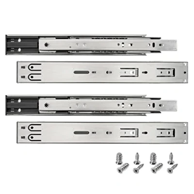 Image of HELPMATE Drawer Runners Full Extension 300 mm 2 Pairs Set of 4 Ball 35 kg Load Rail System Guide Galvanised Steel Silver Includes Mounting Material