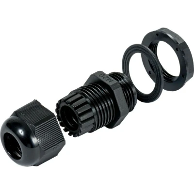 Image of HellermannTyton Cable Glands Black Nylon, with M16 Thread, Pack of 10