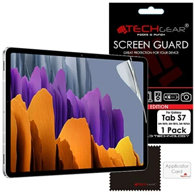 Image of TECHGEAR Galaxy Tab S7 11.0&quot; Screen Protectors (SM T870 / SM T875), Ultra CLEAR Protector Guard Cover Designed for Samsung