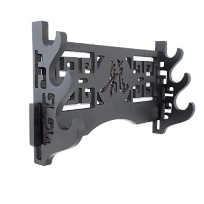 Image of GOONSDS Sword Holder Wall Mount Dragon Samurai Display Stand Bracket Hanger for Katana Wakizashi And Standard Swords 3 Tier