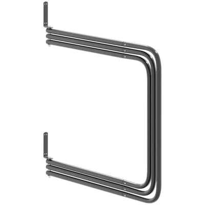 Image of vidaXL 3 Arm Saddle Pad Rack Black Iron Horse Blanket/Saddlecloth Storage Solution with Swinging Arms for Tack Rooms, Stables and Trailers