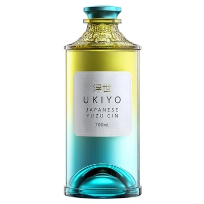 Image of UKIYO Yuzu Japanese Craft Gin Citrus Yuzu, Juniper &amp; Coriander Distilled with 5 native botanicals 40% ABV 70 cl