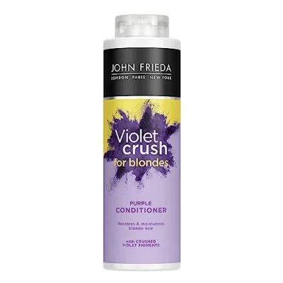 Image of John Frieda Violet Crush for Blondes Toning Conditioner Blonde Hair, Purple Value Pack 500 ml