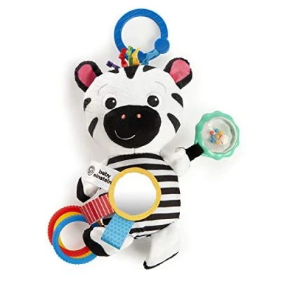 Image of Baby Einstein Zen&#039;s Sensory Play Plush Stroller Activity Toy, Ages Newborn +