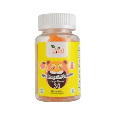 Image of Ved Kids Omega 3 6 9 Gummies for Supplement, Energy &amp; Immune System Vegan 15 Days Supply, 30 Chewable Vitamins gummies. (15 supply)