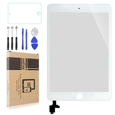 Image of SRJTEK Screen Replacement for IPad Mini 3 Touch Digitizer A1599 A1600,Replacement Parts with IC Chip and Camera Holder