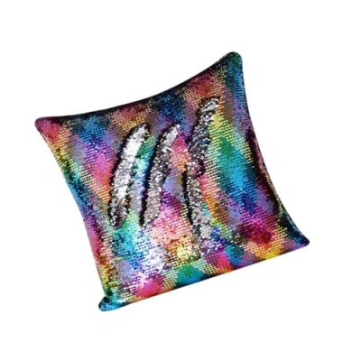 Image of ARA CHOICE 16&quot; Magic Mermaid Pillow Case Reversible Sequin Glitter Cushion Cover Decorative Sofa Soft PillowCase Home Décor for Bedroom (Multi Colour &amp; Silver)