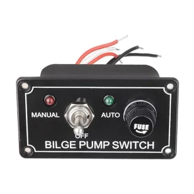 Image of Bilge Pump Marine 12v LED Waterproof Switch Panel Horizontal Boat Yacht