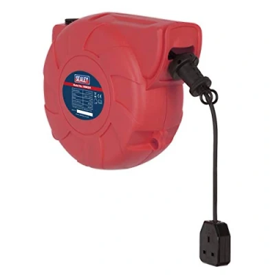 Image of Sealey Cable Reel System Retractable 25m 1 x 230V Socket