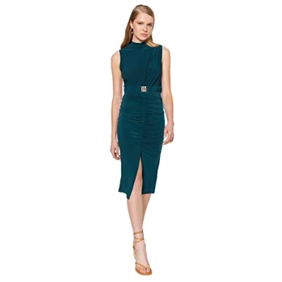 Image of Trendyol FeMan Midi Bodycon Slim fit Knit Dress,Emerald,S