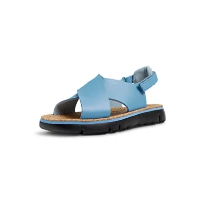 Image of Camper Women&#039;s Oruga K200157 Flat Sandal, Blue, 9 UK