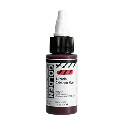 Image of Golden 0008521 1 High Flow Acrylic Alizarin Crimson Hue 1oz.