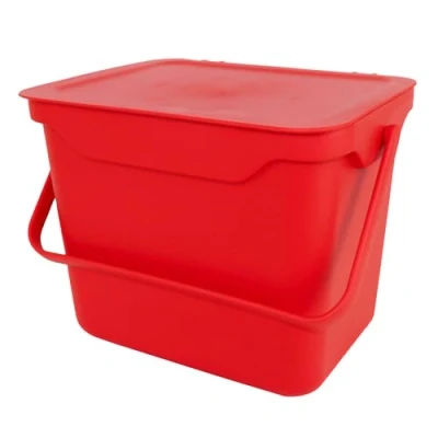 Image of All Green Red Storage Container Easy Eco Home Kitchen/Utilities Room Kids Toys Box Caddy 5 Litre (5L)