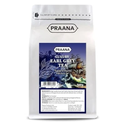 Image of PRAANA Tea Earl Grey Loose Black 500g