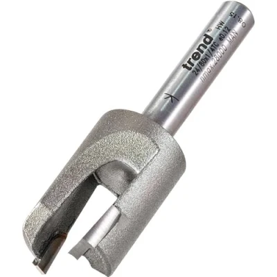 Image of Trend Professional Plug Maker Router Cutter Bit, 1/4 Inch Shank, 9.5mm Cut Diameter &amp; 16mm Length, Tungsten Carbide Tipped, 24/80X1/4TC