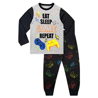 Image of Harry Bear Boys Pyjamas Gaming Black 5 6 Years