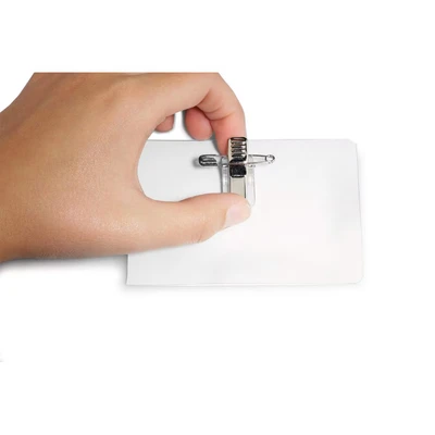 Image of Durable 8230 Self Laminating Badge with Combination Clip (Pack of 25)
