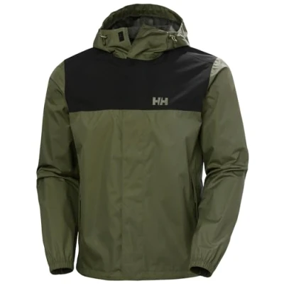 Image of Helly Hansen Mens Vancouver Rain Jacket Green, 2XL
