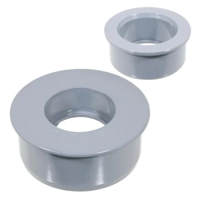 Image of SPARES2GO 110mm Soil Pipe Reducer + 40mm Boss Adaptor Solvent Weld Waste Push Fit Seal Kit (Grey)