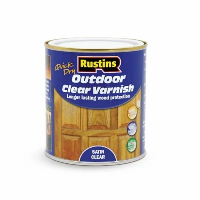 Image of Rustins Quick Dry Outdoor Clear Varnish 500ml Satin