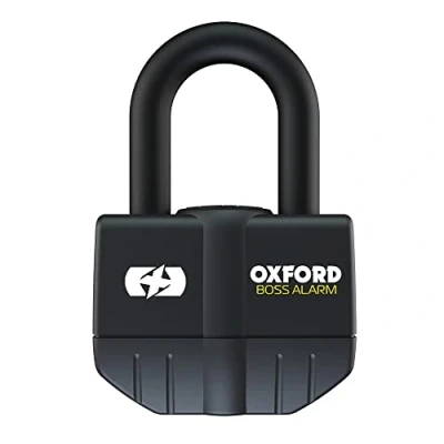 Image of Oxford Products LK484 Black Boss Alarm 16mm Motorcycle Padlock/Disc Lock