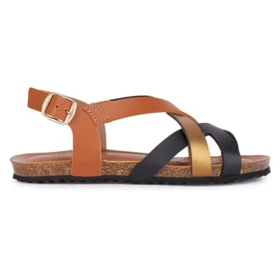 Image of Geox Girls J Chilene Gir Sandal, Biscuit Bronze, 11.5 UK Child