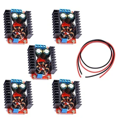 Image of Youmile 5Pack Step Up Boost Converter Module 150W DC 10 32V to 12 35V Adjustable Power Voltage Regulator With 24AWG Wire