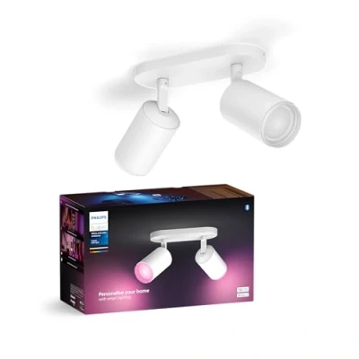 Image of Philips Hue White &amp; Color Ambiance Fugato Spot 2 FLG. 2x350lm, dimmable, 16 Million Colours, app controllable, Compatible with Amazon Alexa (Echo, Echo Dot)