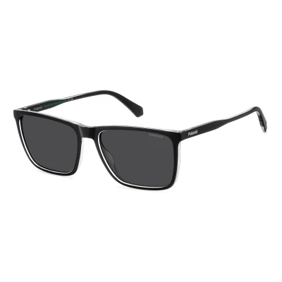 Image of Polaroid Man PLD 4180/S 7C5/M9 Sunglasses Polycarbonate Black Grey Squared Polarized