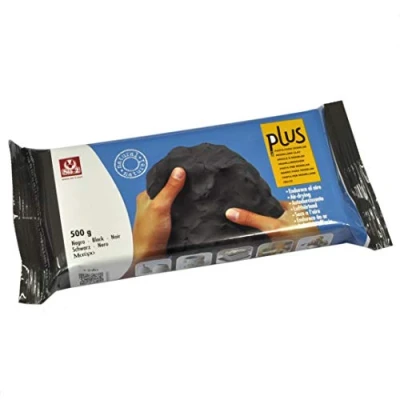 Image of Plus 500g Black Natural Self Hardening Clay