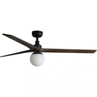 Image of Klim Large Black, Walnut DC Ceiling Fan E27 6 Speed