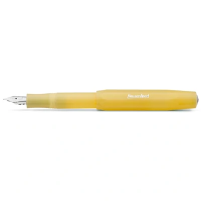 Image of Kaweco FROSTED SPORT Fountain Pen Sweet Banana I Premium for Ink Cartridges Exclusive 13 cm Nib: EF (Extra Fine)