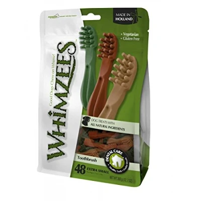 Image of Whimzees Natural Dental Dog Treats Toothbrush Star x Small, 1 48