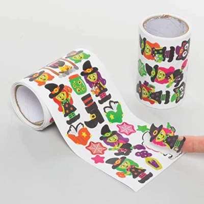 Image of Baker Ross FE724 Witch Sticker Rolls Pack of 670, Halloween Stickers for Kids, Arts and Crafts Kits