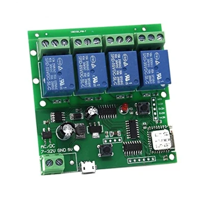 Image of 4 Channel Dry Contact WIFI Momentary Inching Relay Self lock Switch Module,DIY Garage Door Controller (5 32V)