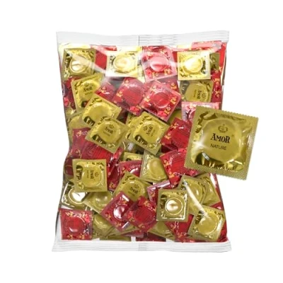 Image of AMOR Nature Premium Condoms, Perfect Positioning and Suitable Size for Everyone Ø 53 mm, Transparent, Pack of 1000
