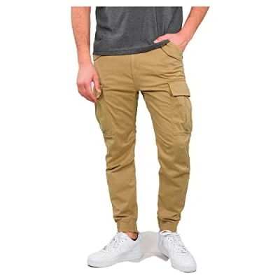 Image of Alpha Industries Men&#039;s Airman Casual Trousers Pants, Sand, 33