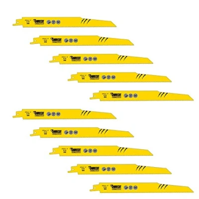 Image of 10 x SabreCut SCRS1110DF_10 225mm 6 TPI S1110DF Fast Wood and Metal Cutting Reciprocating Sabre Saw Blades Compatible with Bosch Dewalt Makita Many Others