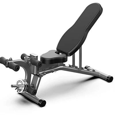 Image of Weights Bench Adjustable Weight Bench, Workout With Leg Extension And Curl, Flat Incline Decline Exercise Home Gym Strength Training