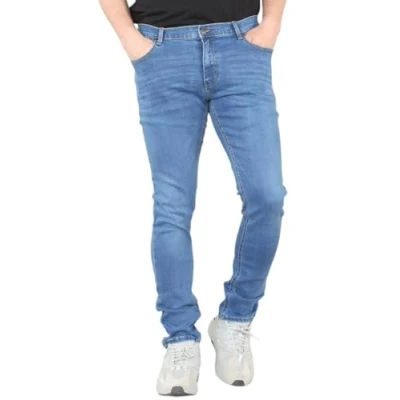 Image of MYT Mens Skinny Fit Jeans Slim Leg Flex Denim Pants Trousers Mid Blue 30W x 32L