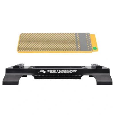 Image of DMT WM8EF WB 8 Inch Extra Fine/Fine DuoSharp Plus Bench Stone with Base Grey