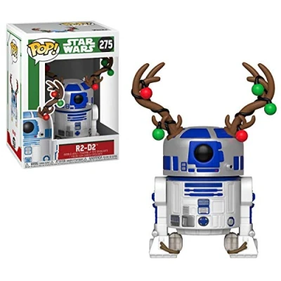 Image of Funko POP! Bobble: Star Wars: Holiday R2 D2 With Antlers Collectable Vinyl Figure Gift Idea Official Merchandise Toys for Kids &amp; Adults Movies Fans Model Collectors and Display
